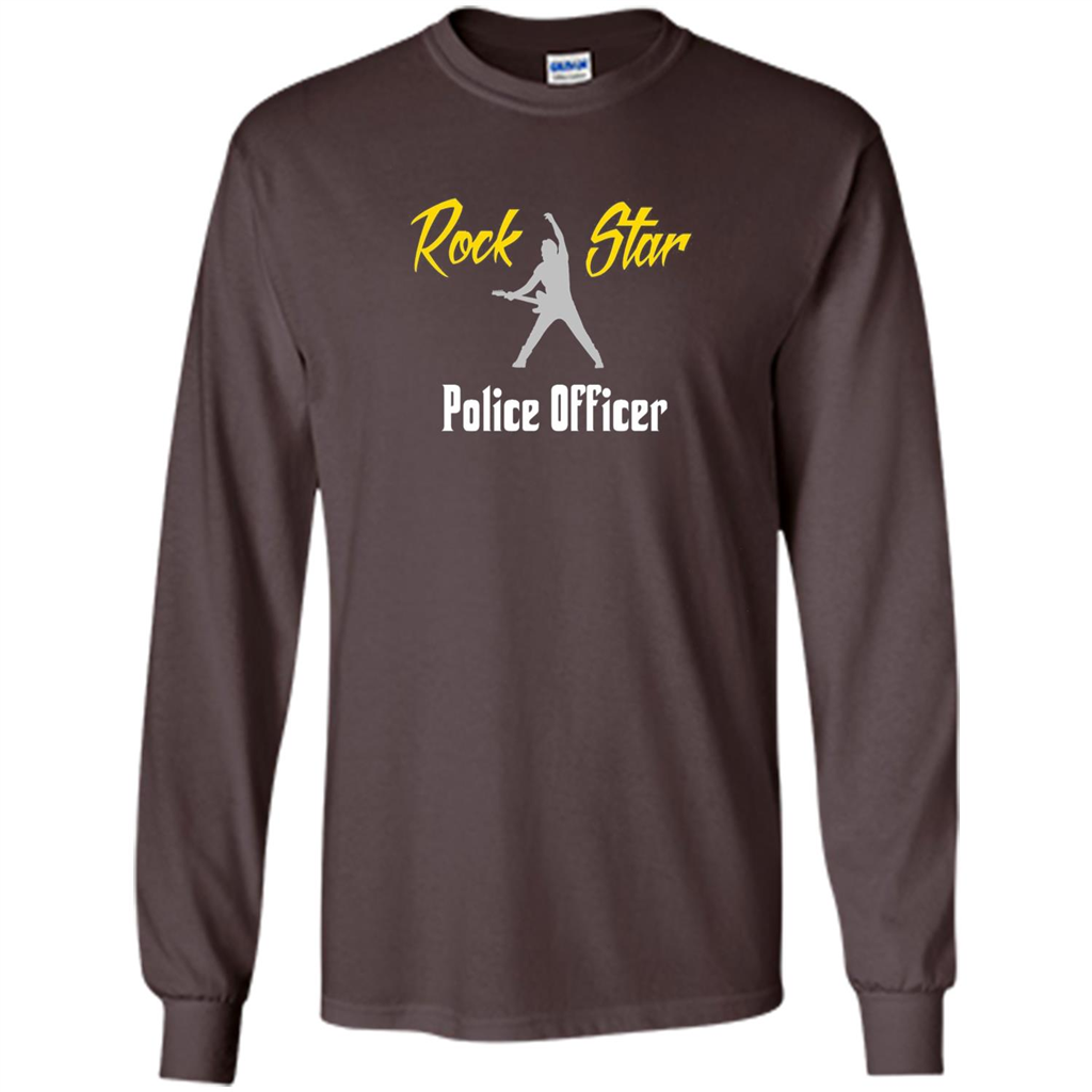 This Guy Is A Rock Star Police Officer T-shirt Dark Chocolate