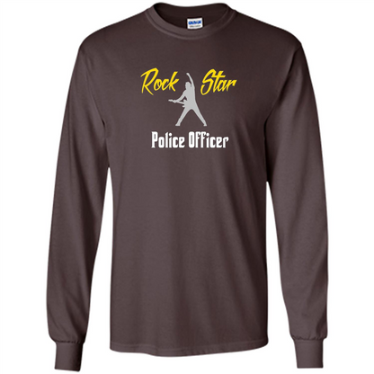 This Guy Is A Rock Star Police Officer T-shirt Dark Chocolate