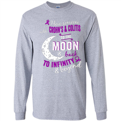 Crohn's and Colitis Awareness T-shirt Sport Grey
