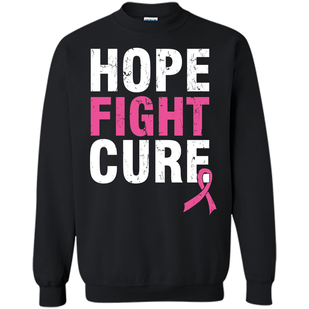 Breast Cancer Awareness T-shirt Hope Fight Cure Black