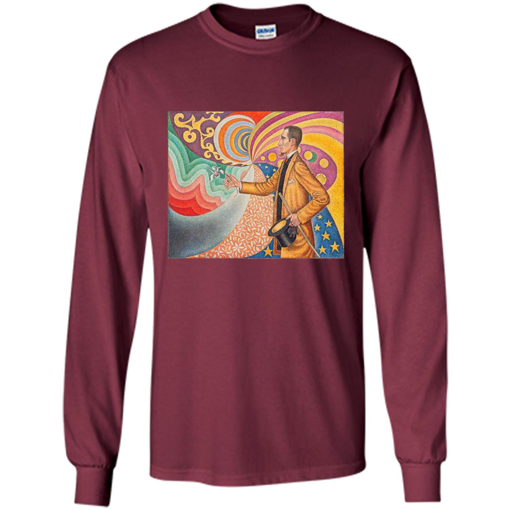 Portrait of Felix Feneon by Paul Signac T-shirt Maroon