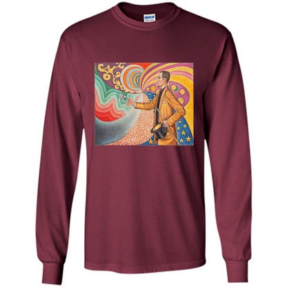 Portrait of Felix Feneon by Paul Signac T-shirt Maroon
