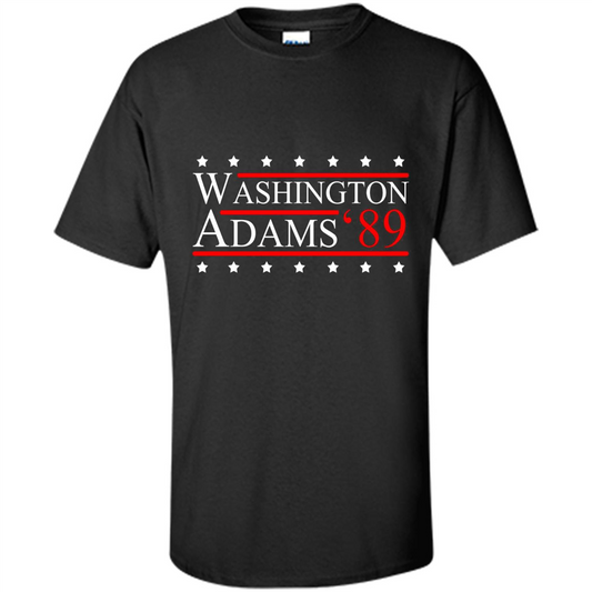 Washington Adams 1789 July 4th T-shirt Black