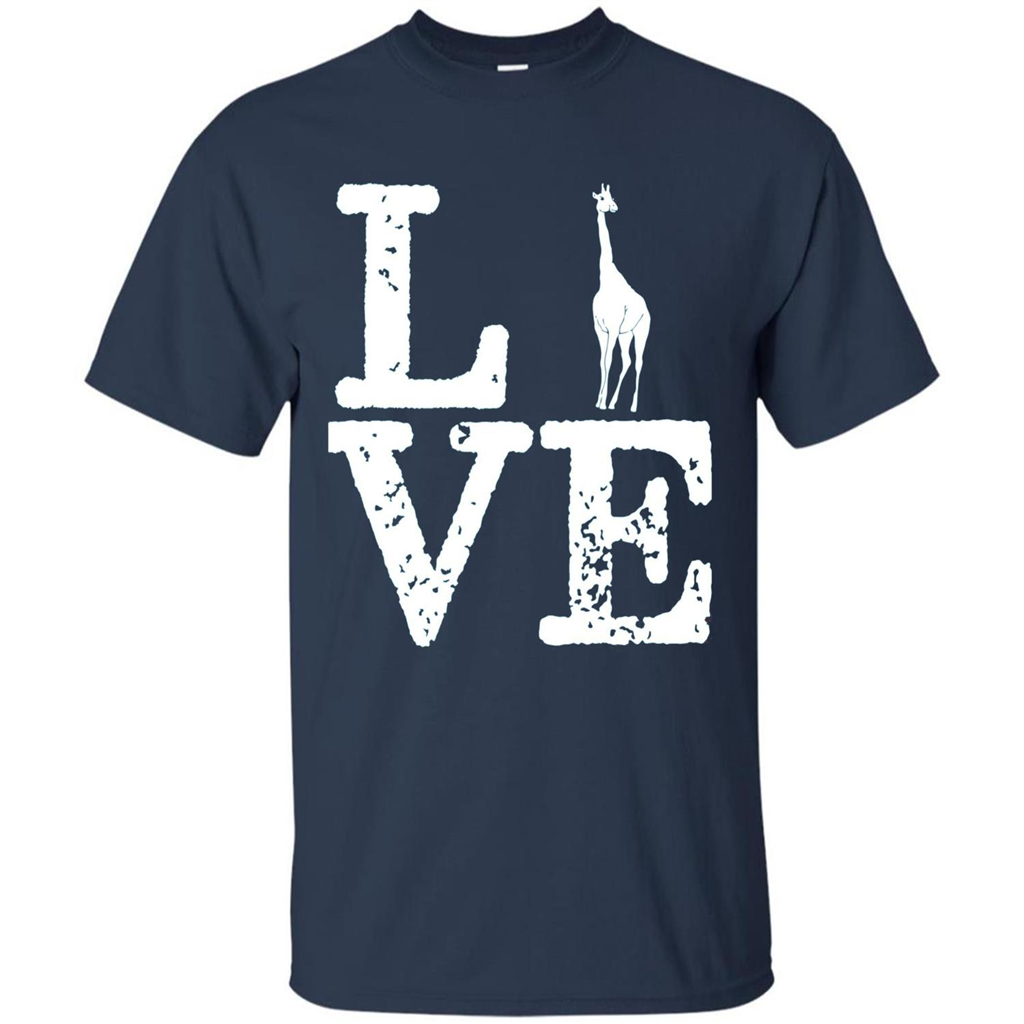 I Love Giraffe T-Shirt Navy