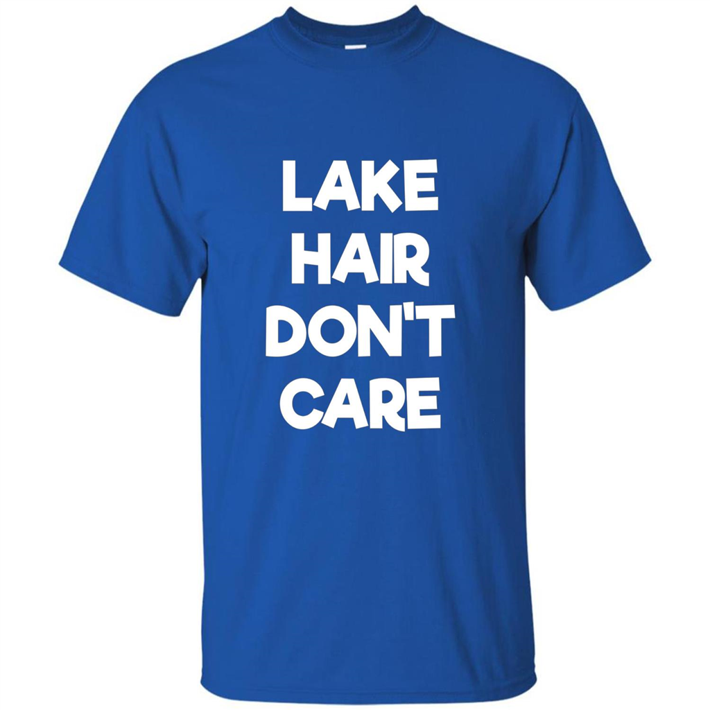 Lake Hair Don't Care T-shirt Royal
