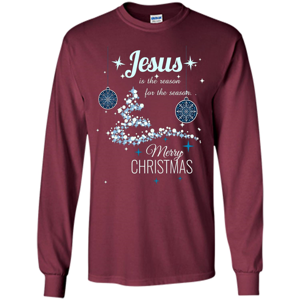 Christmas T-Shirt Jesus Is The Reason For The Season Maroon