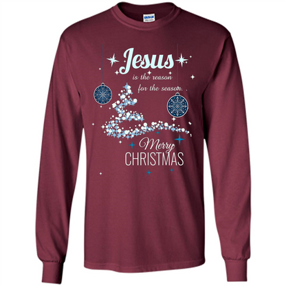 Christmas T-Shirt Jesus Is The Reason For The Season Maroon