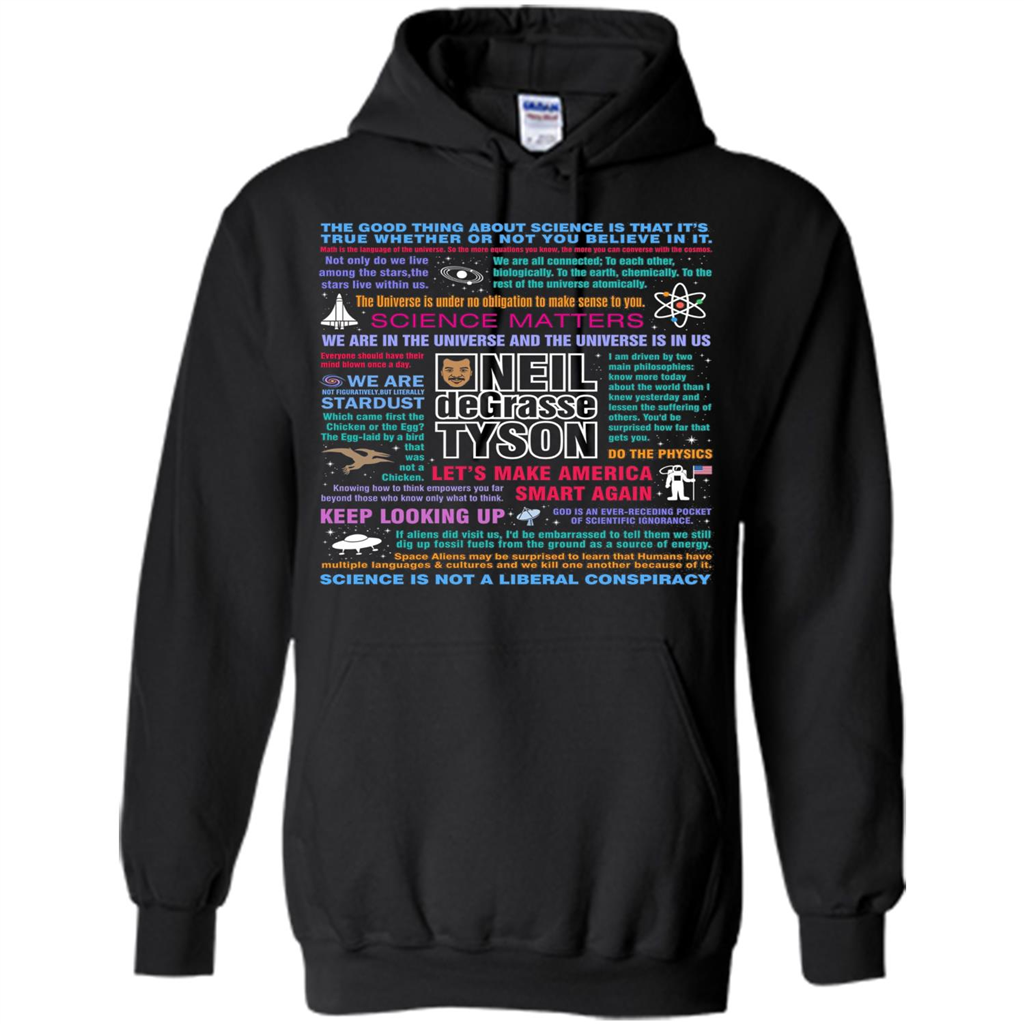 Neil deGrasse Tyson NDT Quotes T-Shirt Let's Make America Smart Again T-shirt Black