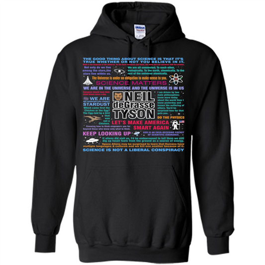 Neil deGrasse Tyson NDT Quotes T-Shirt Let's Make America Smart Again T-shirt Black