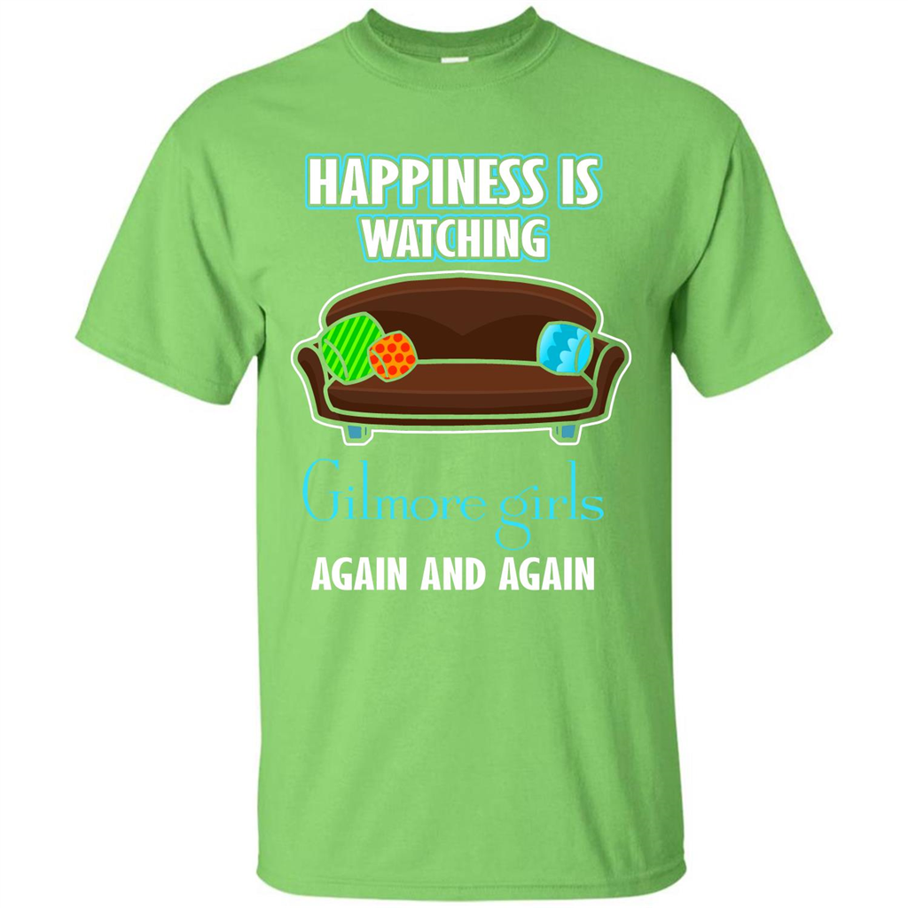 Movie T-shirt Happiness Is Watching Again And Again Lime