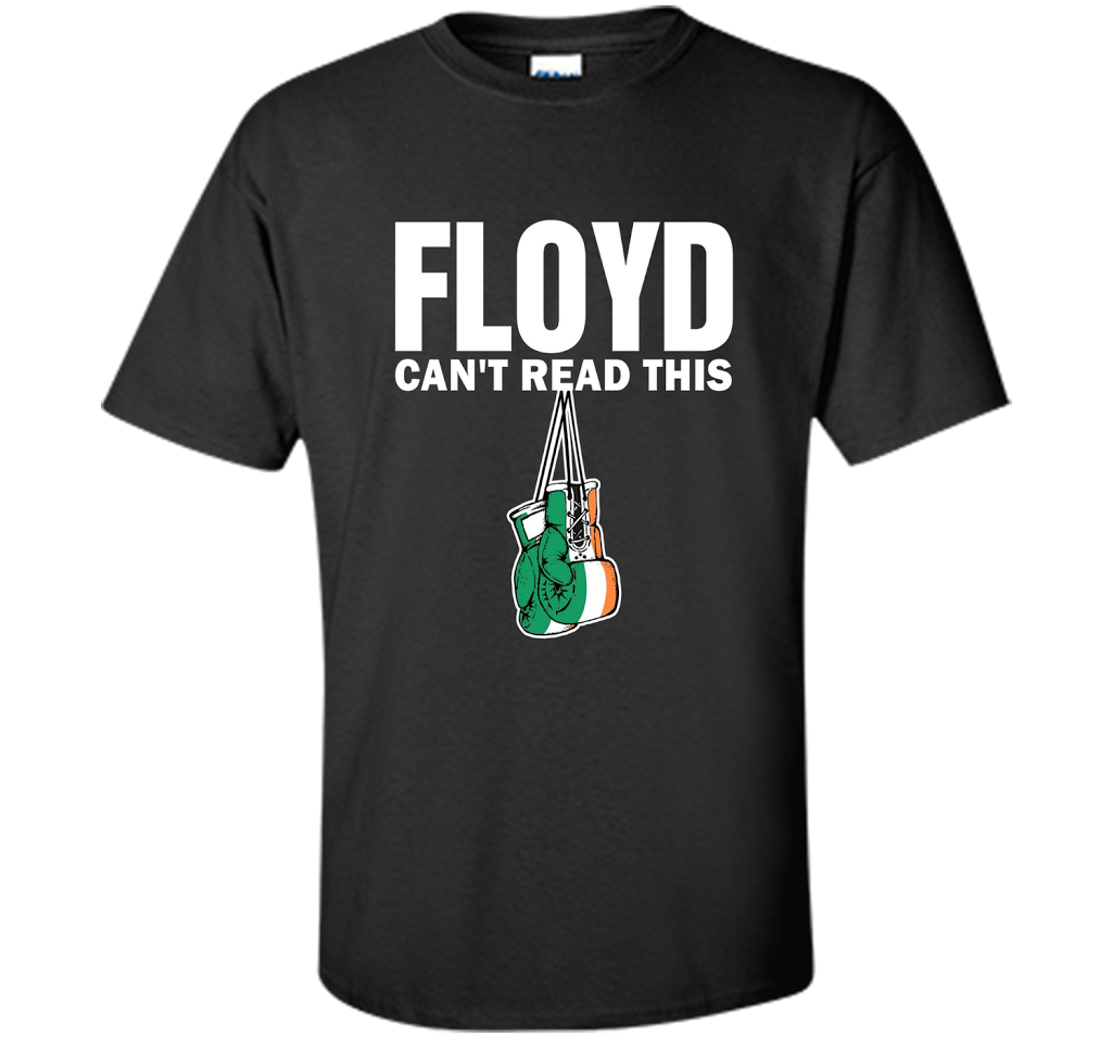 Boxing T-shirt Floyd Can't Read This T-shirt Black