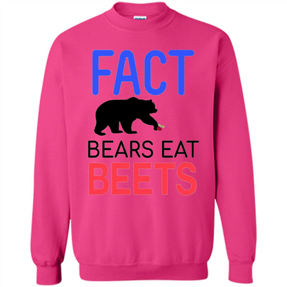 FACT Bears Eat Beets T-shirt Funny Men Women Novelty Gift Heliconia