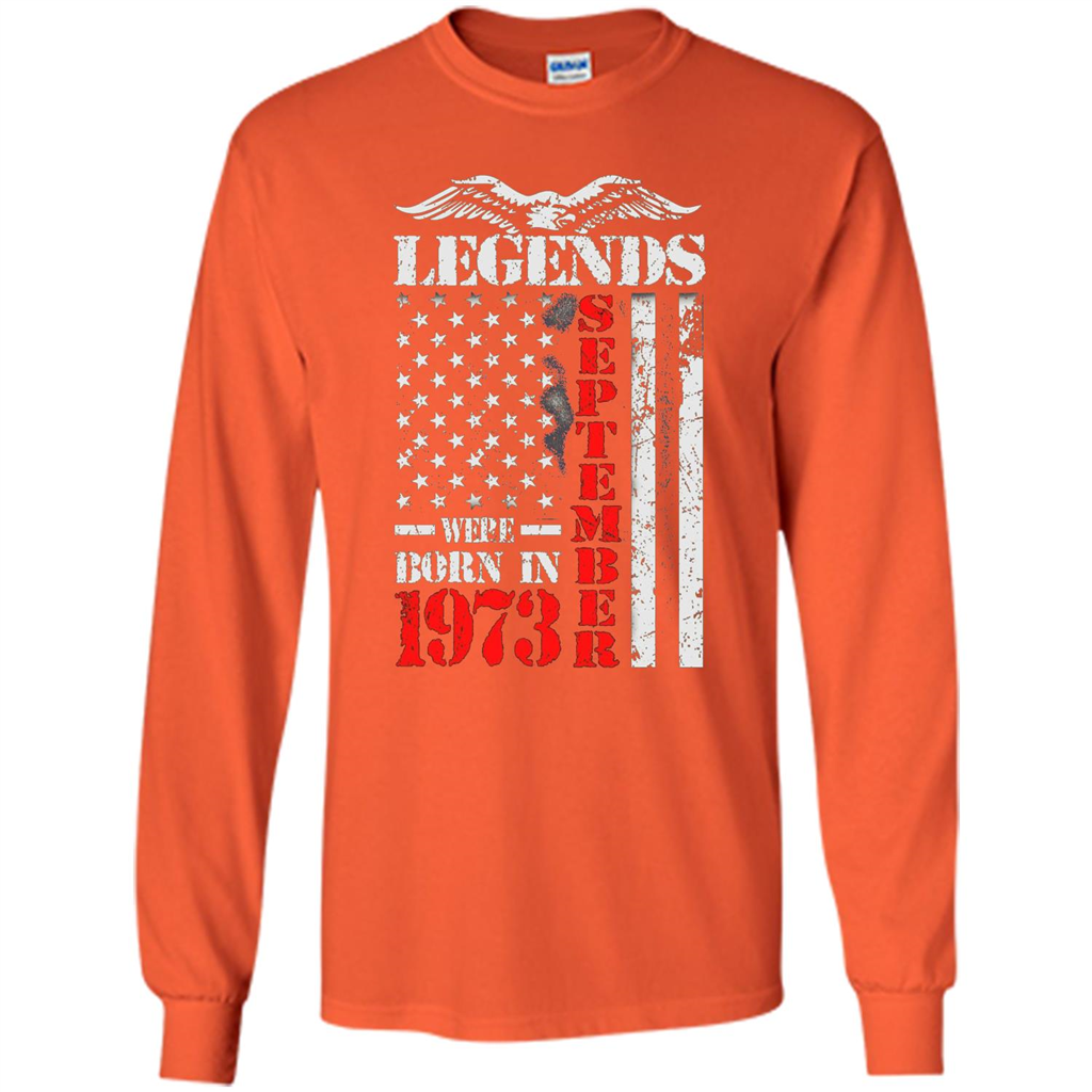 Legends Were Born In September 1973 T-shirt Orange