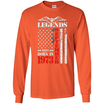 Legends Were Born In September 1973 T-shirt Orange