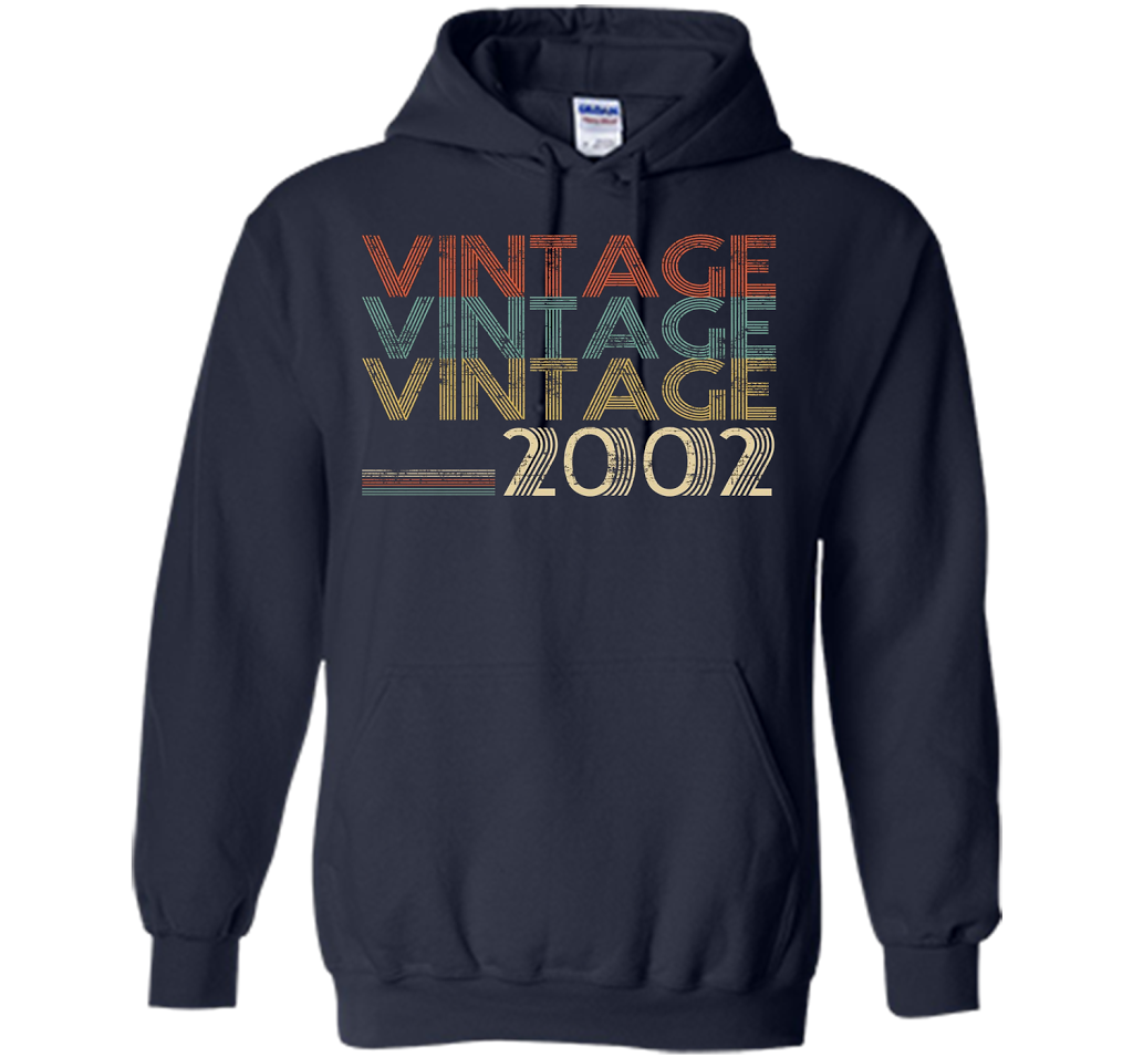 Retro Classic Vintage 2002 - 15th Gift 15 Yrs Years Old cool shirt Navy