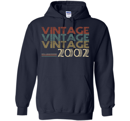 Retro Classic Vintage 2002 - 15th Gift 15 Yrs Years Old cool shirt Navy