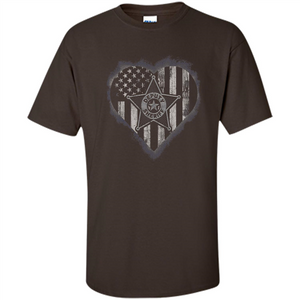 Heart Deputy Sheriff Wife Police T-shirt