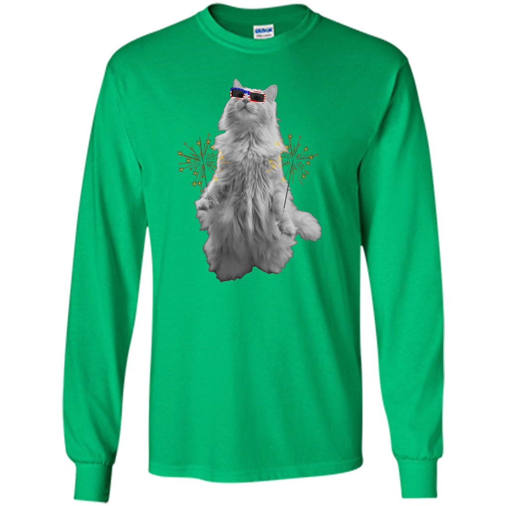 Funny Patriot Cat T-shirt Meowica Irish Green