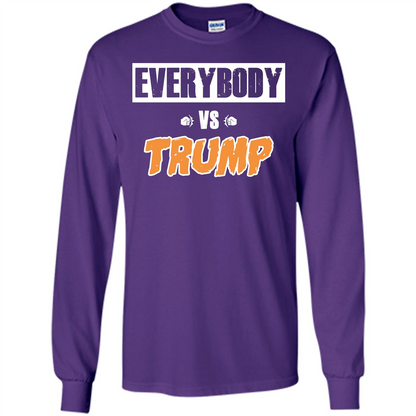 Funny President T-shirt Everybody Vs Trump Purple