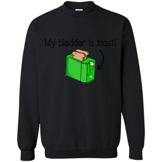 Funny Bladder Problems T-shirt Toast Black
