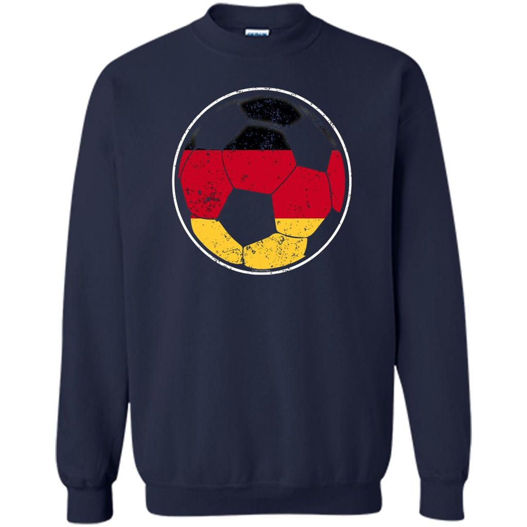 Germany Flag Soccer Ball Flag Soccer T-shirt Navy