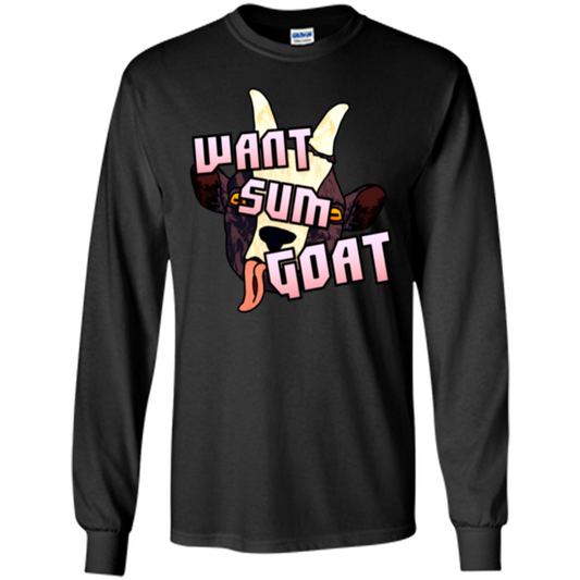 Goat Lover T-shirt Want Sum Goat Black