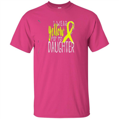 I Wear Yellow Ribbon For My Daughter T-shirt Heliconia