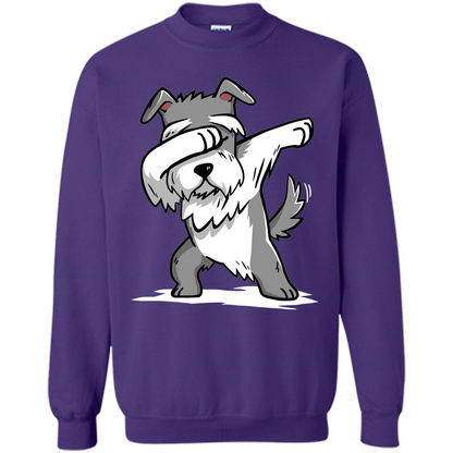 Schnauzer Cute Dabbing T-Shirt Funny Dab Dance Gift T-shirt Purple