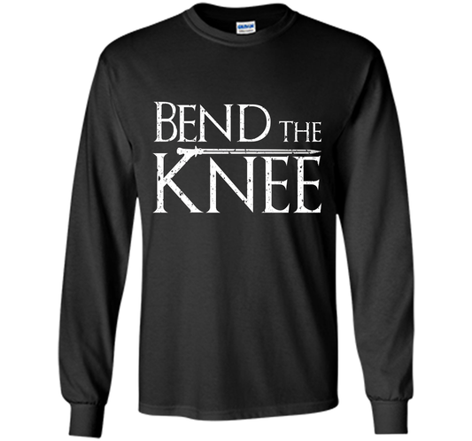 Bend The Knee Lord T-Shirt - Sword Tee cool shirt Black
