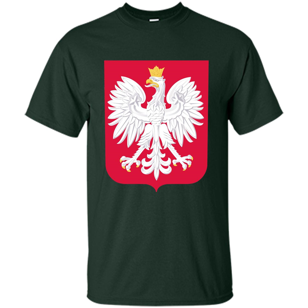Polish Eagle T-shirt Polska Poland T-shirt Forest Green