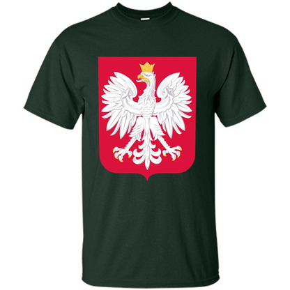 Polish Eagle T-shirt Polska Poland T-shirt Forest Green