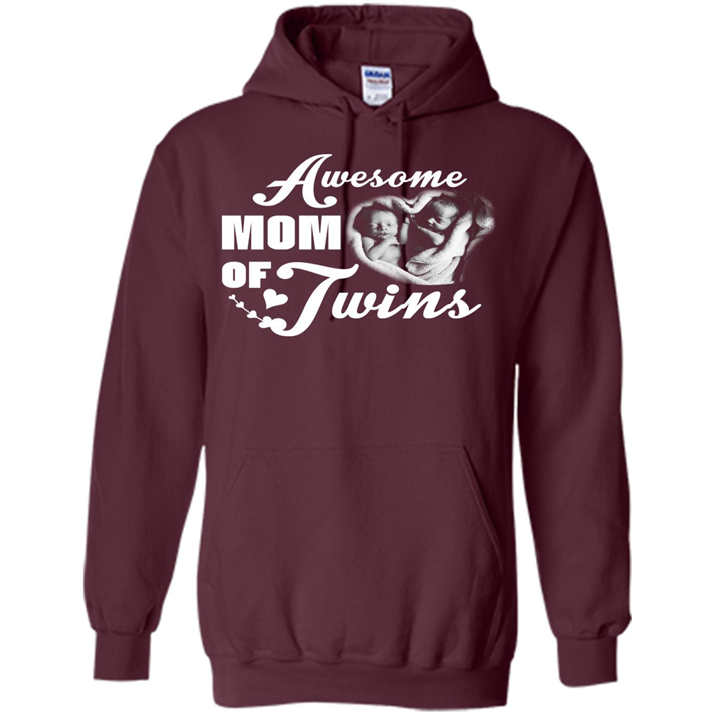 Mommy T-shirt Awesome Mom Of Twins Maroon