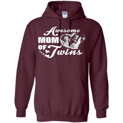 Mommy T-shirt Awesome Mom Of Twins Maroon