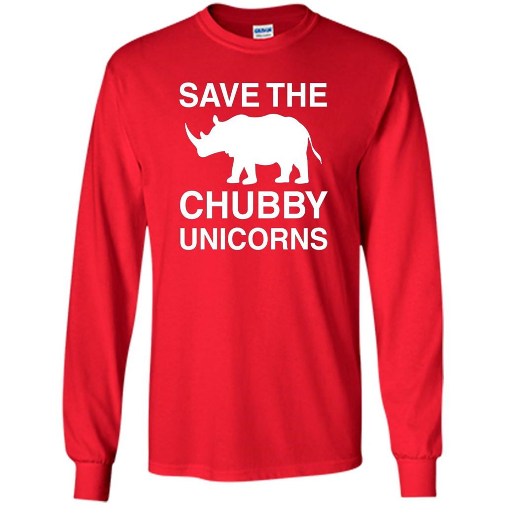 Save the Chubby Unicorns T Shirt For Men, Womens, and Kids Red