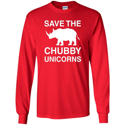 Save the Chubby Unicorns T Shirt For Men, Womens, and Kids Red