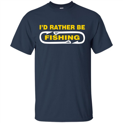 I'd Rather Be Love Fishing T-shirt Navy