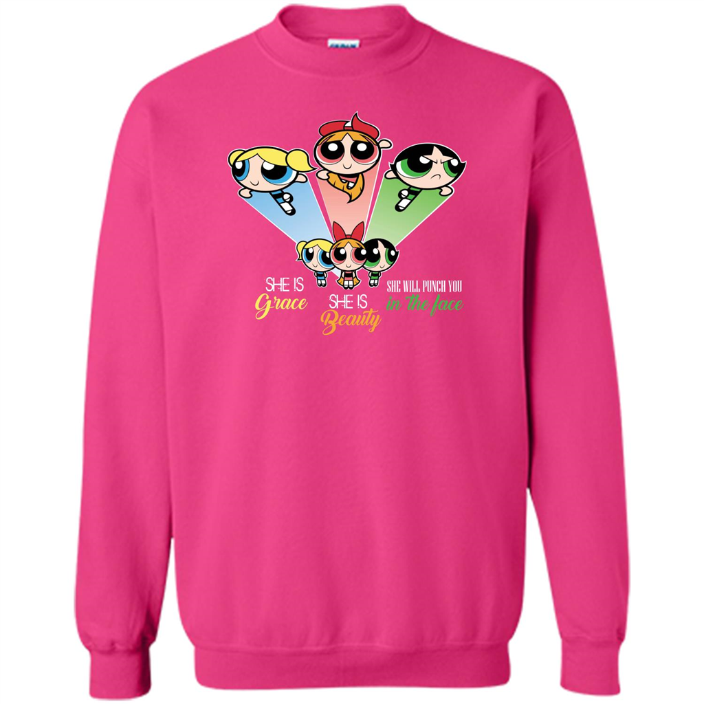 Powerpuff Girls T-shirt She Is Beauty She Is Grace T-shirt Heliconia