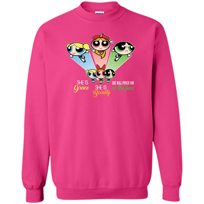 Powerpuff Girls T-shirt She Is Beauty She Is Grace T-shirt Heliconia