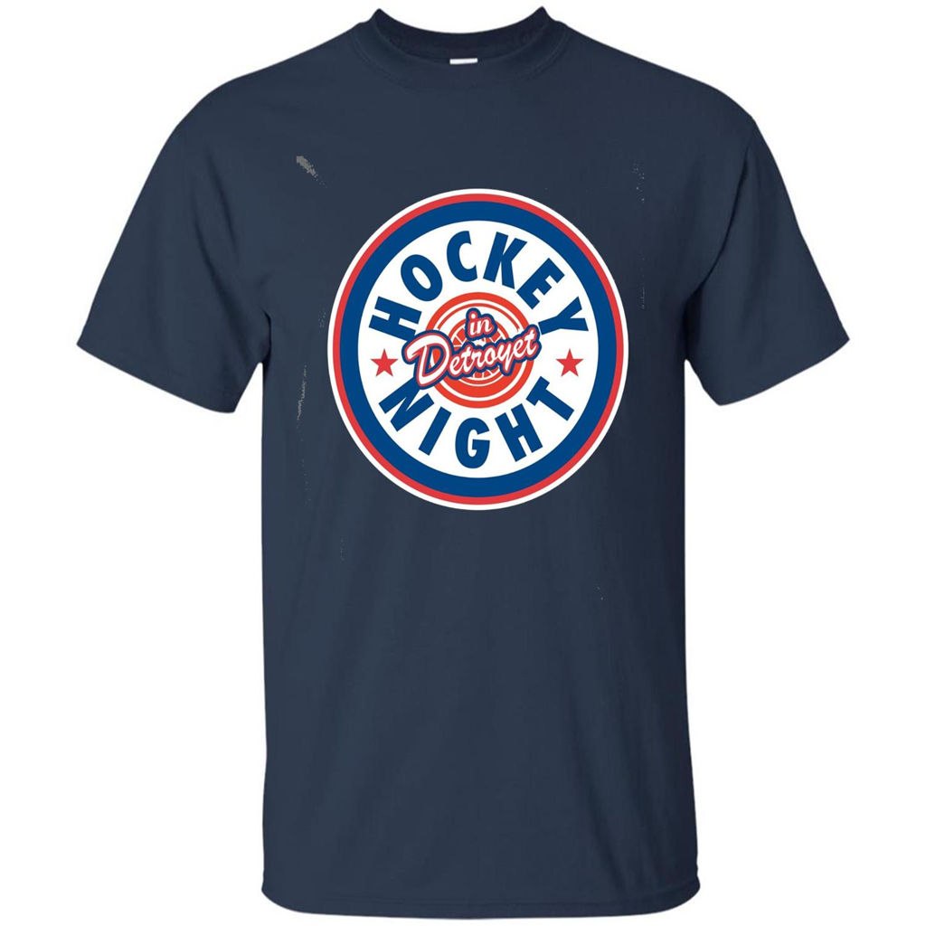 Hockey Night In Detroyet T-shirt Navy