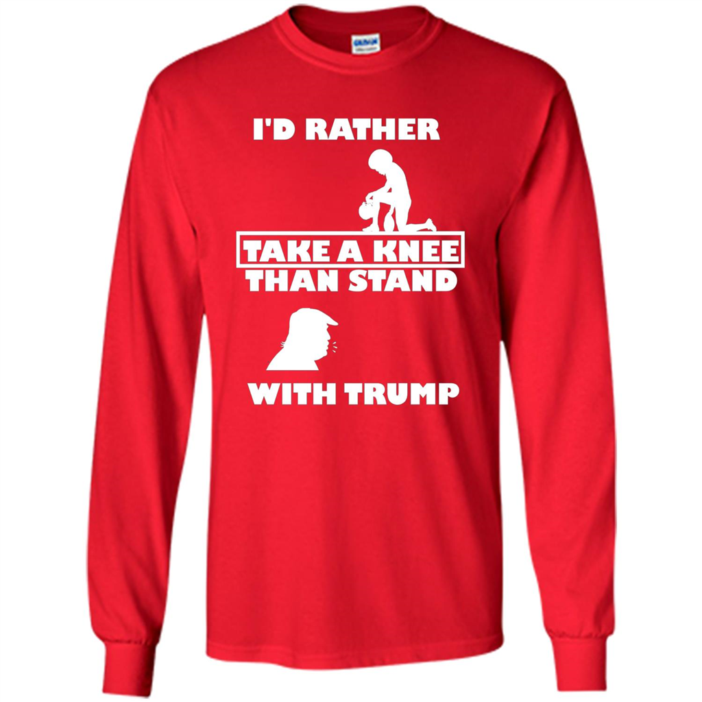 American T-shirt I'd Rather Take A Knee T-shirt Red