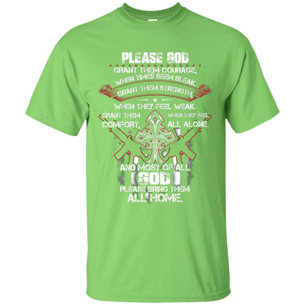 God Bless Our Soldier T-shirt Lime