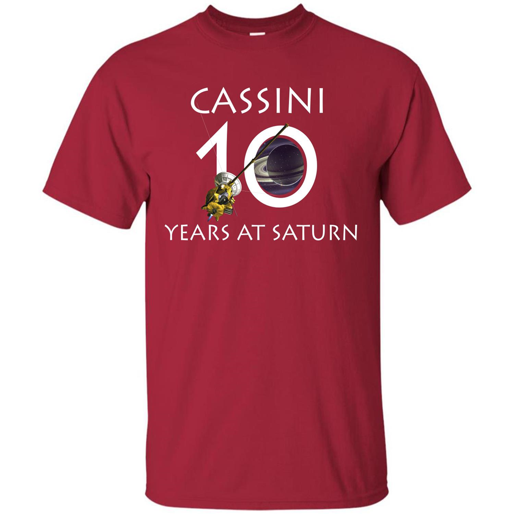 Cassini Grand Finale T-shirt Cassini 10 Years At Saturn T-shirt Cardinal