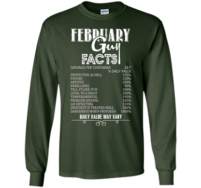 February Guy Facts T-shirt Forest Green
