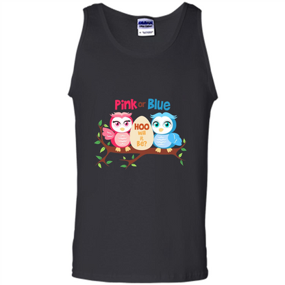 Pregnancy T-shirt Owl Pink Or Blue Hoo Will It Be Black