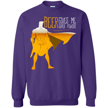Beer. Beer Gives Me Super Powers T-shirt Orange