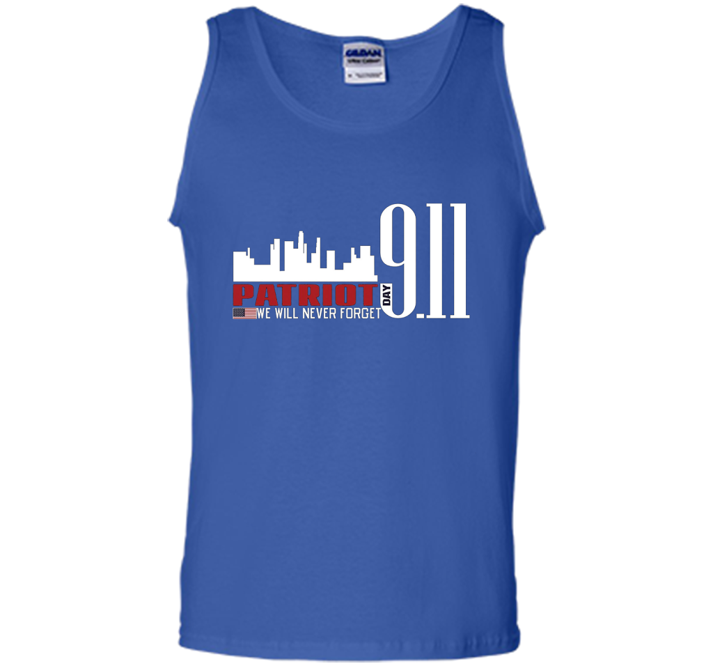 Patriot Day 911 Memorial We Will Never Forget TShirt t-shirt Royal