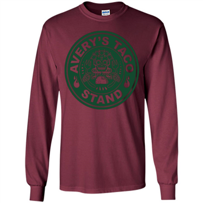 Avery's Taco Stand Green T-shirt Maroon