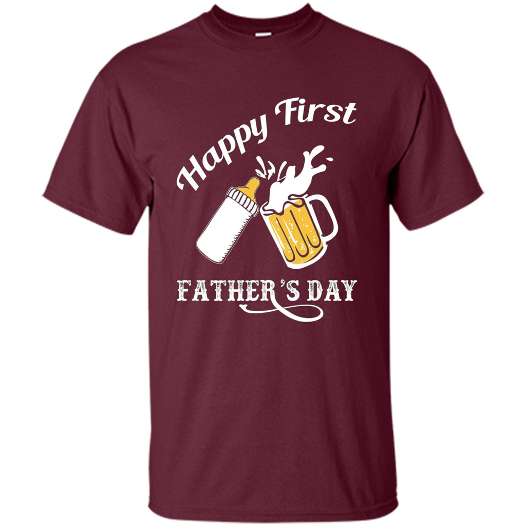 Happy First Father's Day T-shirt 2017 Maroon