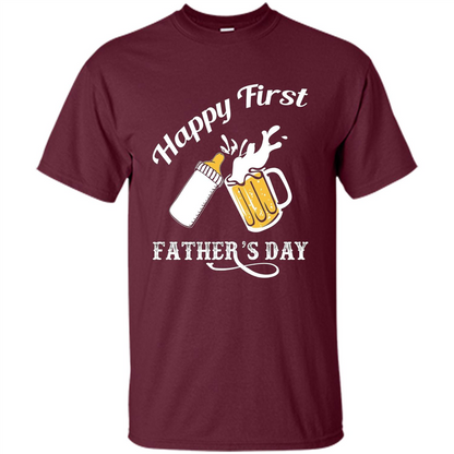 Happy First Father's Day T-shirt 2017 Maroon
