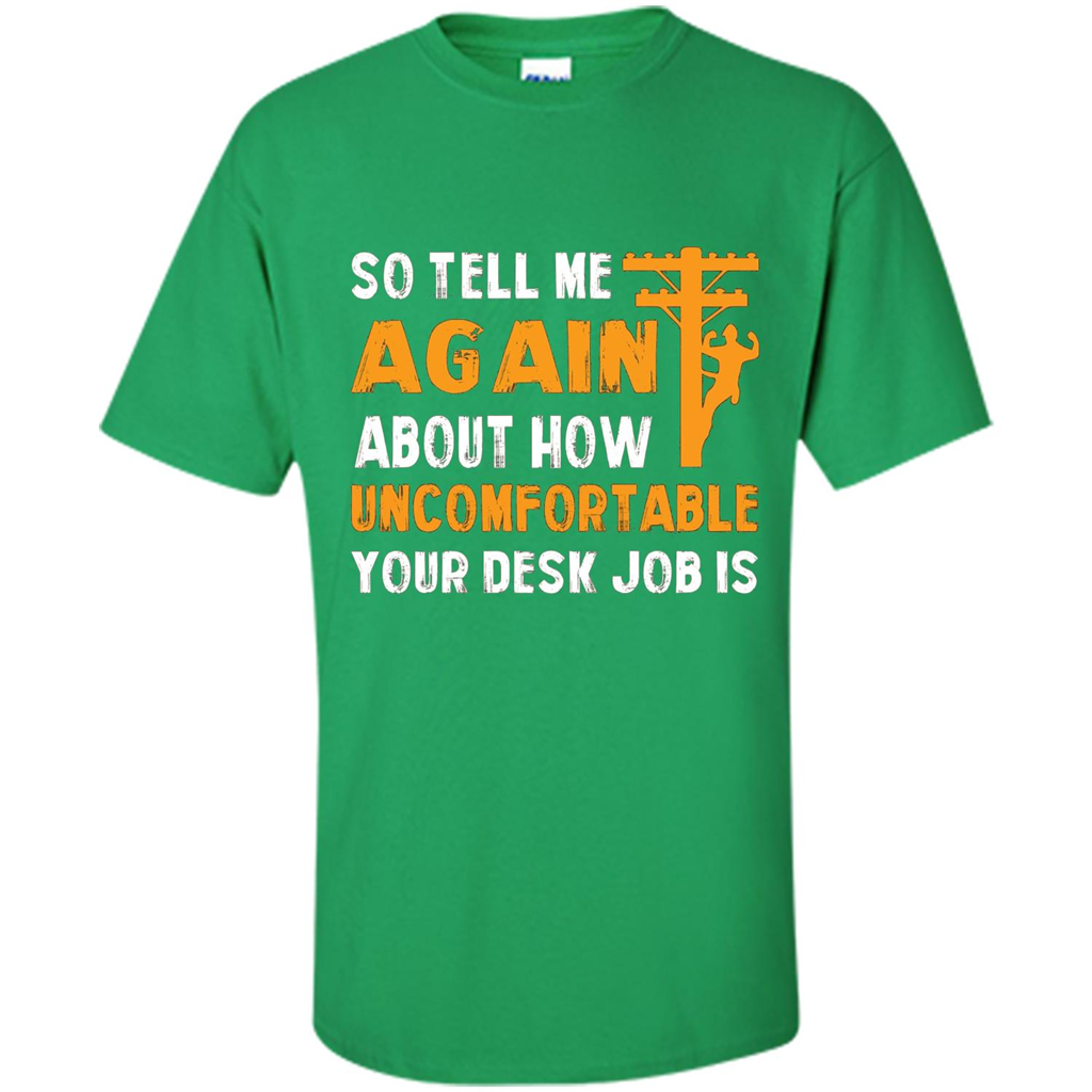 Lineman T-shirt Cool Gift For Lineman Irish Green